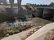 After merge with Lower Silver Creek, into the culvert under US 101