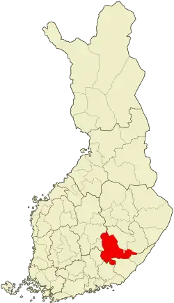 Location of Mikkeli sub-region