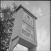 Military service sign from the Granada Relocation Center