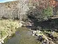 Mill Creek at Mechanicsburg Gap viewed from the Core Road (County Route 50/53) bridge near Romney