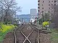 A view of the platforms and tracks.