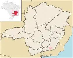 Location of Chácara within Minas Gerais