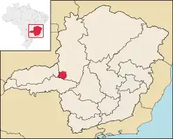 Location in Minas Gerais  state