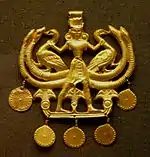 The "Master of Animals Pendant" , Aegina Treasure, British Museum.