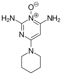 A space filling model of the molecule.