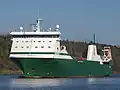 Former Godby Shipping Ro-Ro vessel, MV Miranda, transiting the Kiel Canal