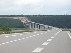 A view of motorway bridge from the pavement level