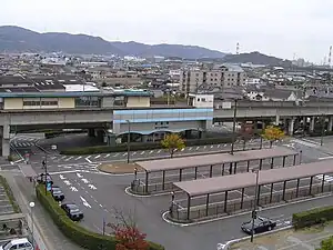 Aerial view of the station