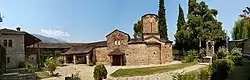 Panoramic view of Molyvdoskepastos Monastery