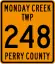 Monday Creek Township, Perry County, Ohio, route marker