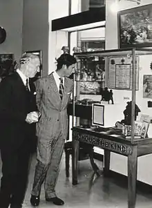 Keith Kissack with Charles III, then Prince of Wales, at the museum in 1975