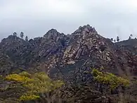 Mountain peaks near Verín