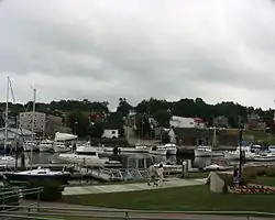 Montague marina and skyline