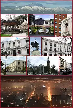 Montage of San Agustín de Talca, capital city of Maule Region, Republic of Chile