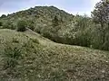 Mount Tavagnone, Mount Gàs 1,128 m. high above sea level, and on the way up, at the end of the meadow is the spring known as "Acqua del Pì"