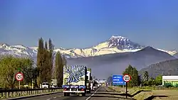 Ocoa with Aconcagua in the background.