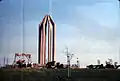 Faraway view at the memorial during construction