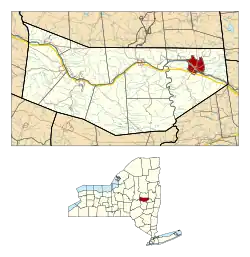 Location within Montgomery County and the state of New York