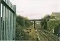 Moor Lane Goods Yard, by Brettell Lane railway station, near Stourbridge in 2004. The truck sidings are now out of use and derelict.