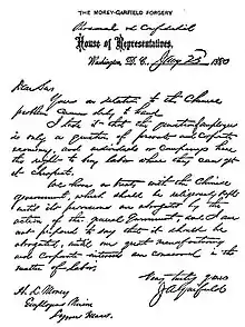 the forged letter that almost cost a president an election