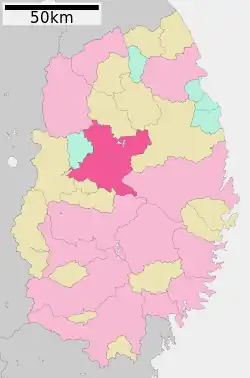 Location of Morioka