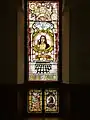 Stained Glass Window donated by Lodge Pollok's 1st Master Morris Carswell