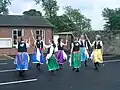 Morris dancing at the village hall