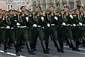 Ground Forces Cadets during the 2019 Moscow Victory Day Parade wearing a ceremonial version of the office uniform