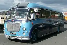 Preserved ex-Moss Motor Tours 1957 Bedford SBG/Duple Vega, at the 2008 Isle of Wight Bus Museum running day.