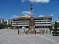 Plague column and city hall