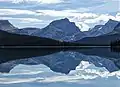 Mount Andromache reflected in Bow Lake