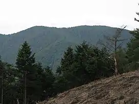 Mount Minami Katsuragi as seen from the slope of Mount Iwawaki