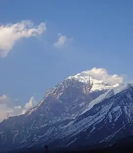 West face of Mount Pandim, viewed from Prek Chu valley