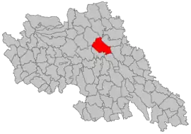 Location in Iași County