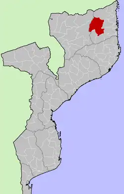 District location in Mozambique