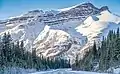 Mt. Jimmy Simpson seen from Icefields Parkway in winter