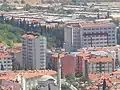 Buildings in the new part of the city.