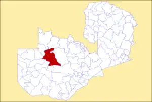 District location in Zambia