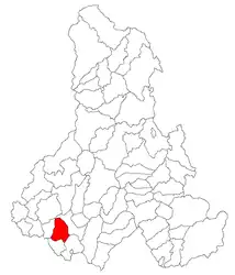 Location in Harghita County