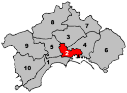 Location within Naples