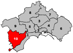 Location within Naples