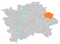 Location of Prague 20 in Prague