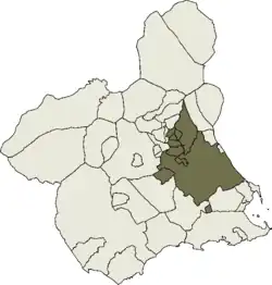 Murcia metropolitan area in Murcia Province