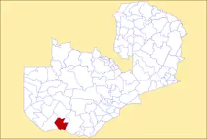 District location in Zambia