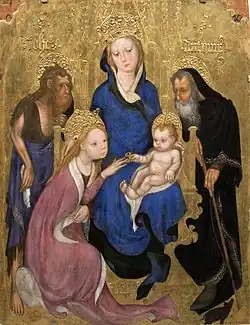 Michelino da Besozzo:Mystical Marriage of Saint Catherine, c. 1420.