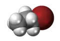 Spacefill model of 1-Bromopropane