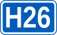 Highway H26 shield}}