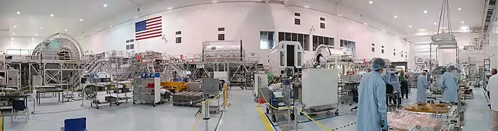 Space station modules being manufactured in the Space Station Processing Facility