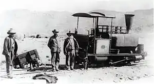 The locomotive Pioneer derailed outside Okiep after the Boer commando attack on the town, launched from Concordia on 1 May 1902