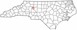 Location of Mocksville, North Carolina